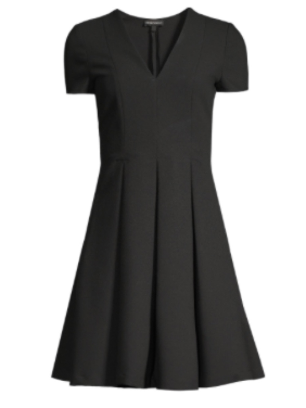 NEW Emporio Armani Emma Box-Pleat Dress Size 40 (4) Black Never Worn